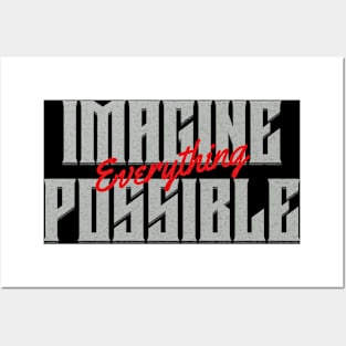 Imagine Everything Possible Quote Motivational Inspirational Posters and Art